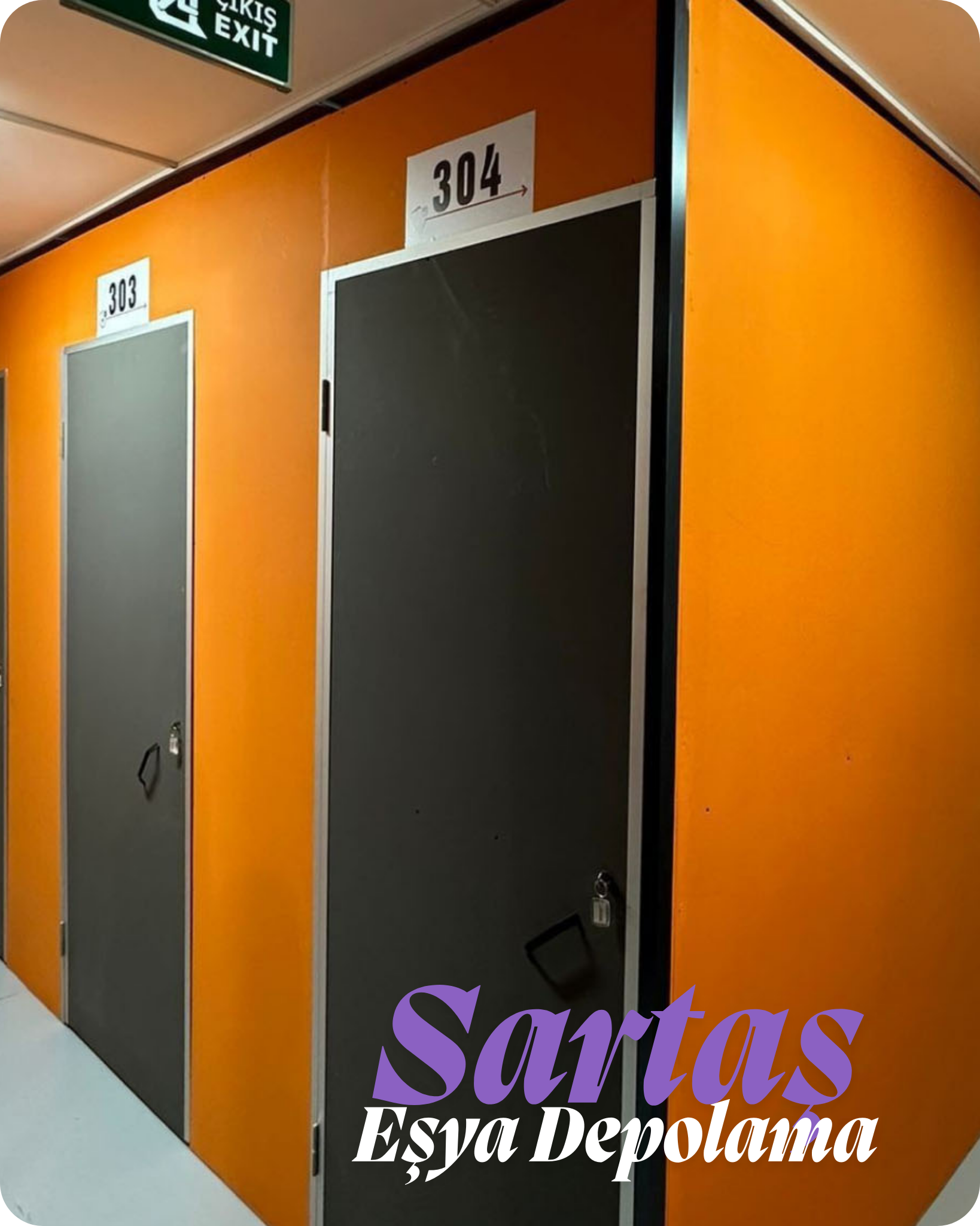 Kilitli eşya depolama odası